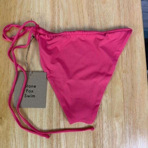 Stone Fox Swim X Revolve River Bikini Bottoms Sunset Pink Size Large - Picture 4 of 4